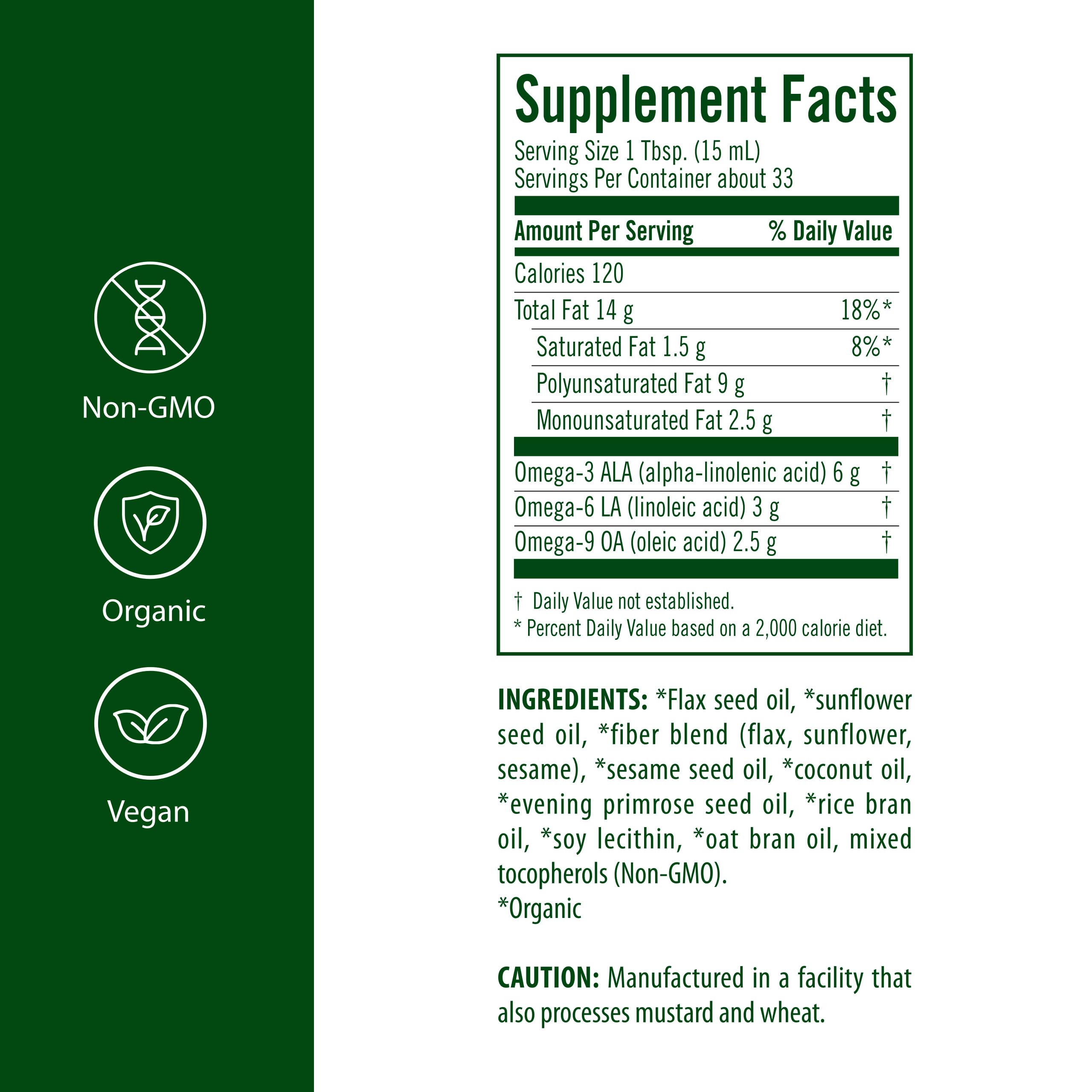 Flora Udo's omega blend being poured demonstrates easy daily integration.