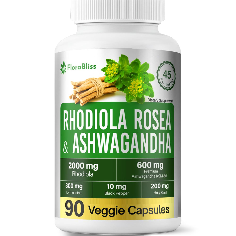 FloraBliss vegan capsules in bottle ready for daily use.