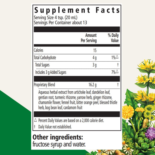 Floradix Gallexier label close-up highlighting vegan herbal blend