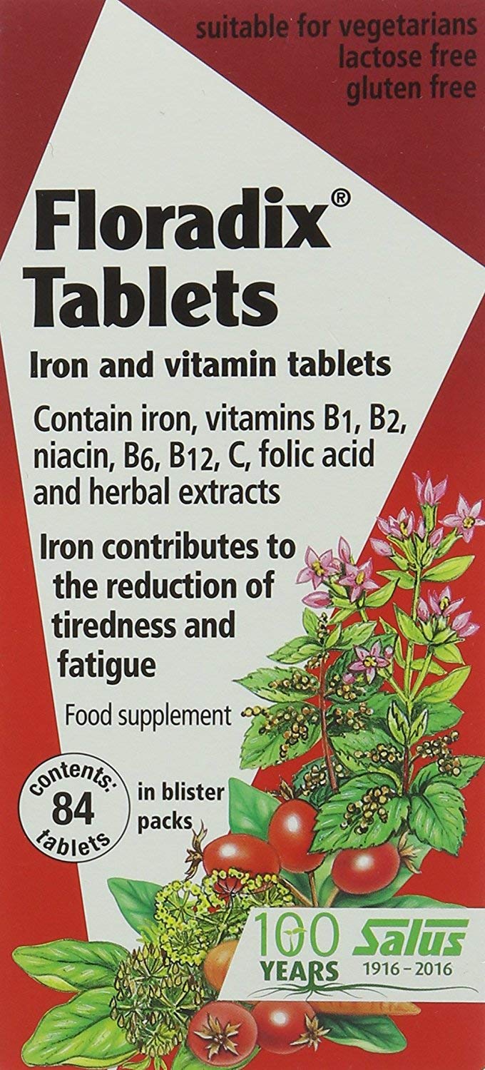 Floradix Iron bottle in a two-pack bundle, easy daily use and storage.