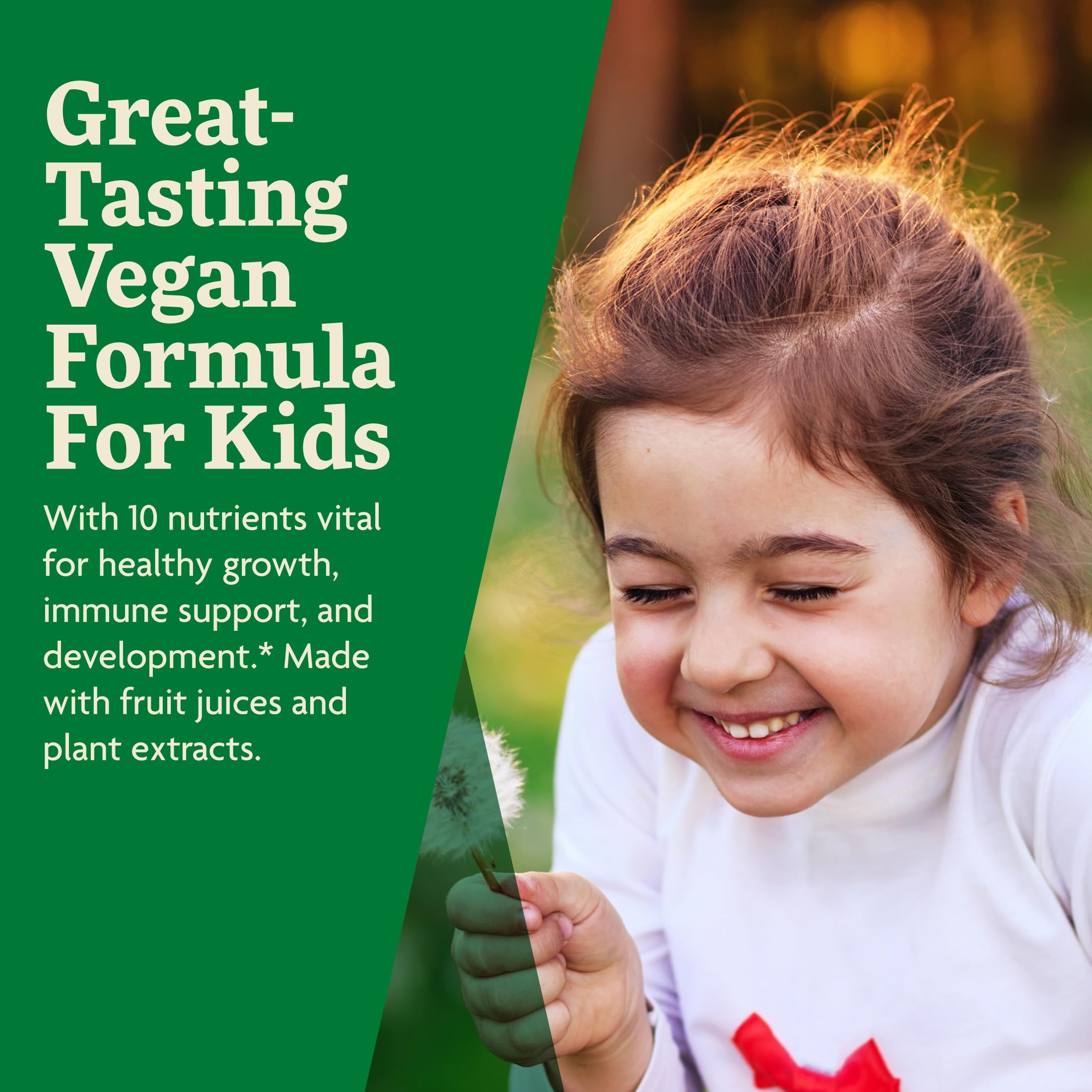 Fruit juice concentrates icon emphasizes kid-friendly flavor in Floradix Kinder Love
