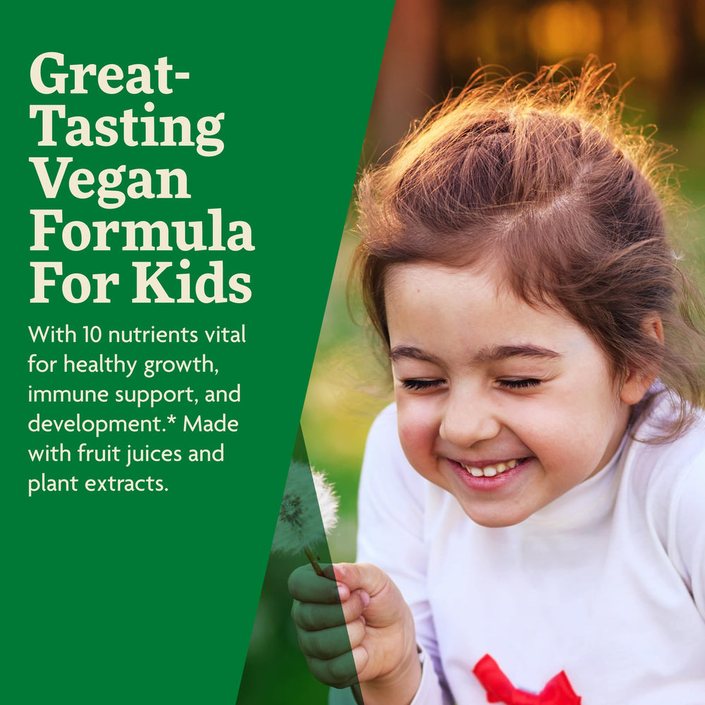 Fruit juice concentrates icon emphasizes kid-friendly flavor in Floradix Kinder Love