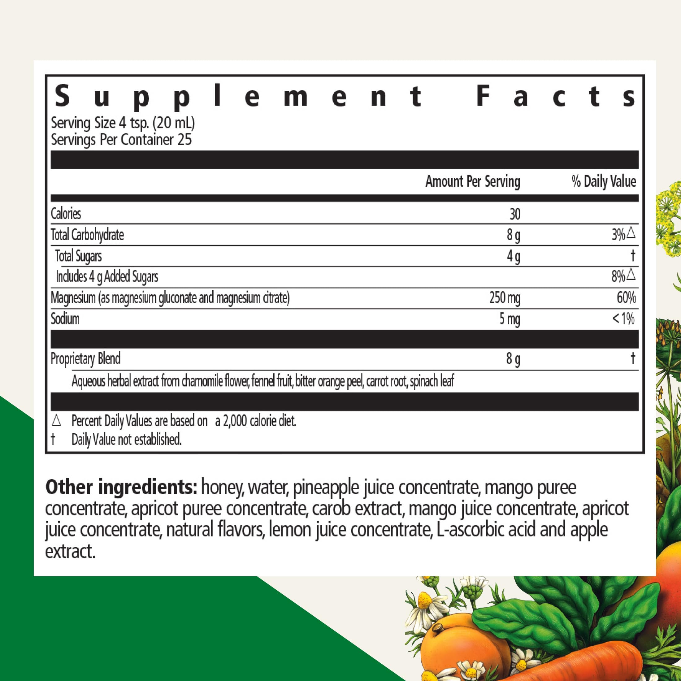 Floradix Magnesium liquid in amber bottle highlights easy absorption and natural flavor.