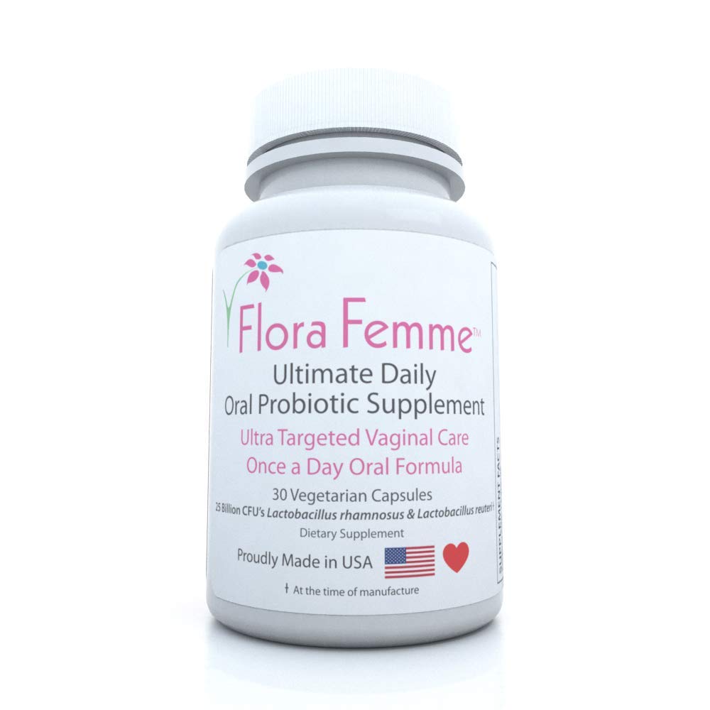 FLORAFEMME daily probiotic capsules pack for convenient once daily use