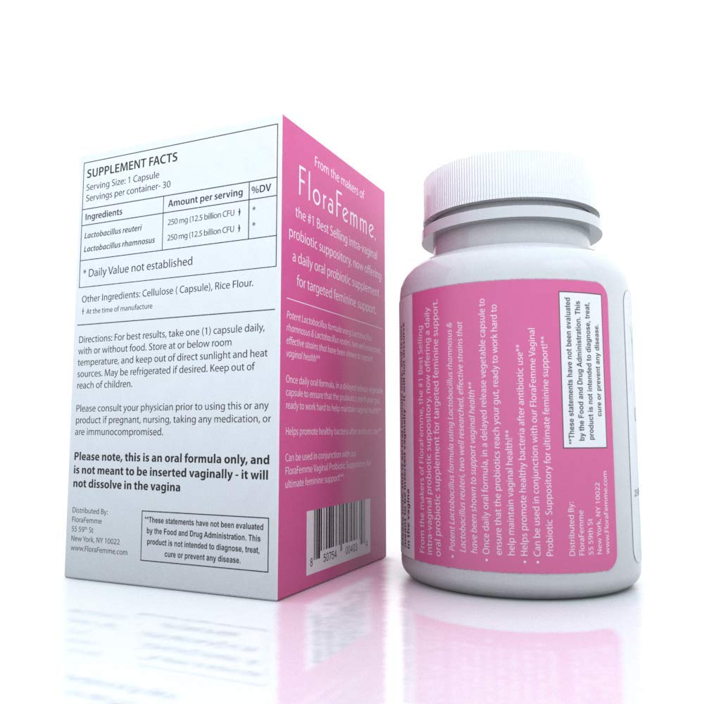 FLORAFEMME packaging label close up highlights the high potency formula