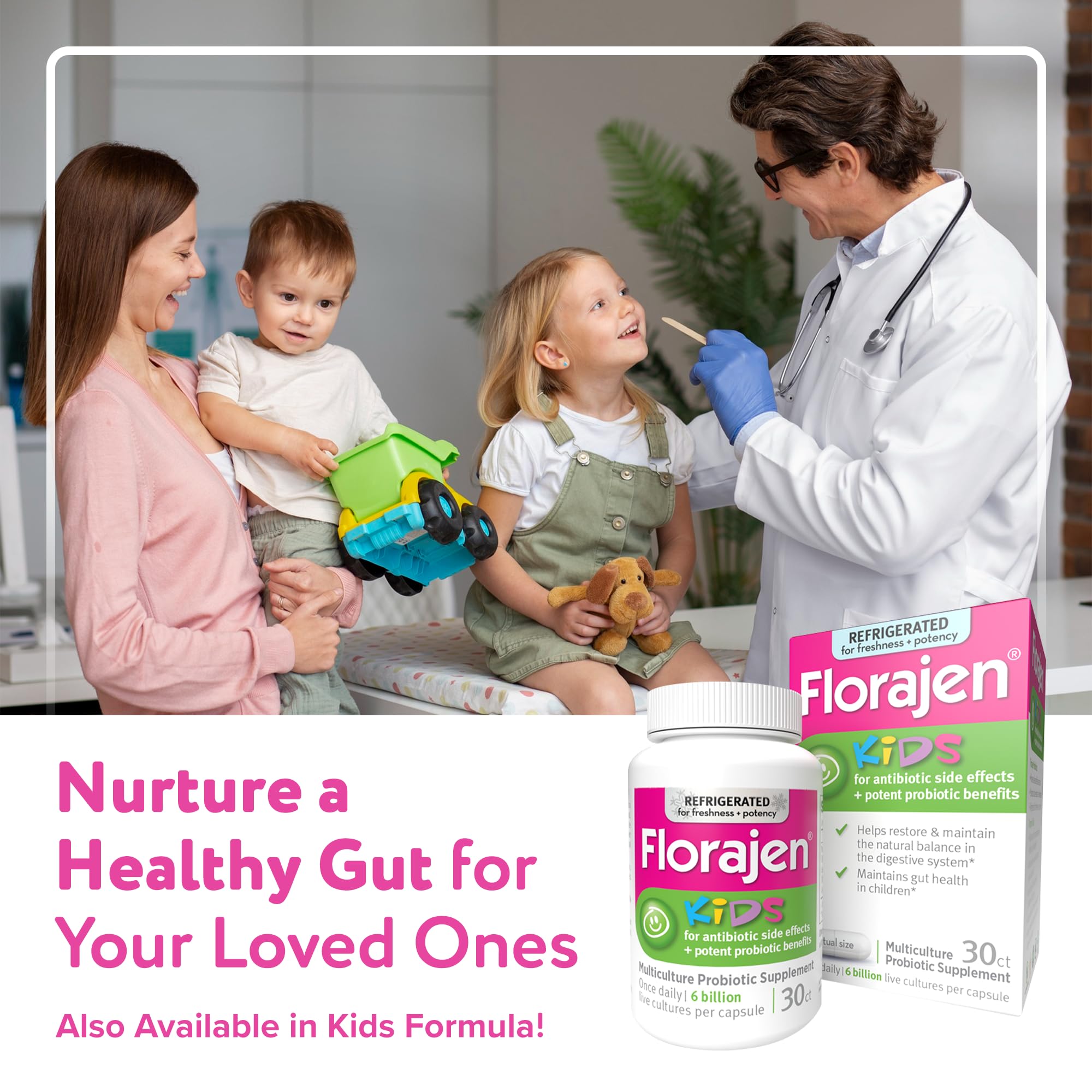 Florajen Digestion travel-pack ready for on-the-go use.