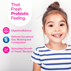 Florajen Kids probiotics sprinkle-on option demonstrates easy mixing with foods.