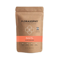 Florasophy Daily Fix bottle closeup showing digestive support.