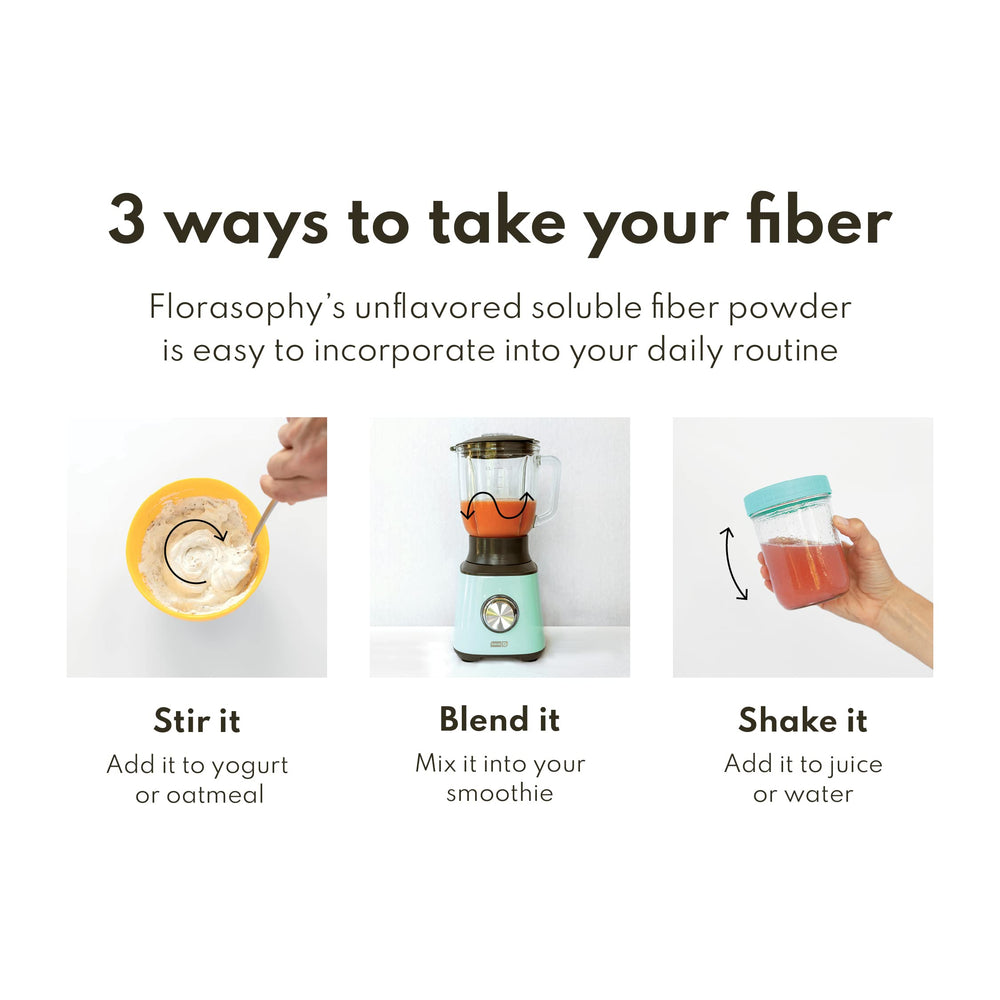 Florasophy Daily Fix glucomannan component contributing to steady fiber intake.
