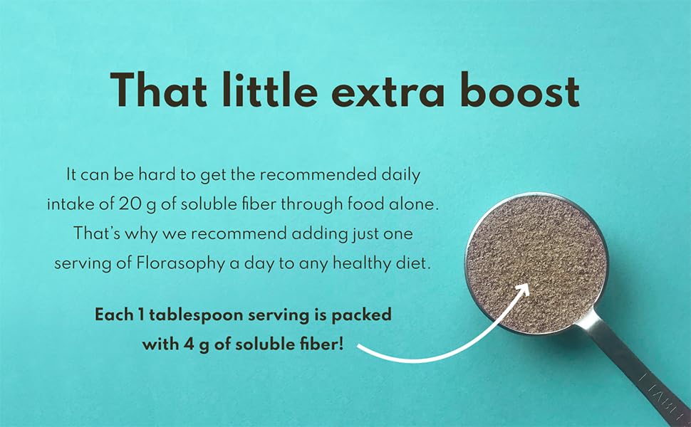 Florasophy Loosen Up powder texture ready to mix in water or smoothies
