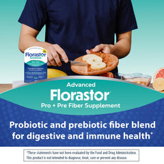 Closeup of Florastor Select capsules, showing vegetarian, gluten‑free formulation.
