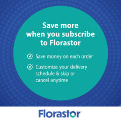 Packshot of Florastor Select with 30 capsules for a convenient daily supply.