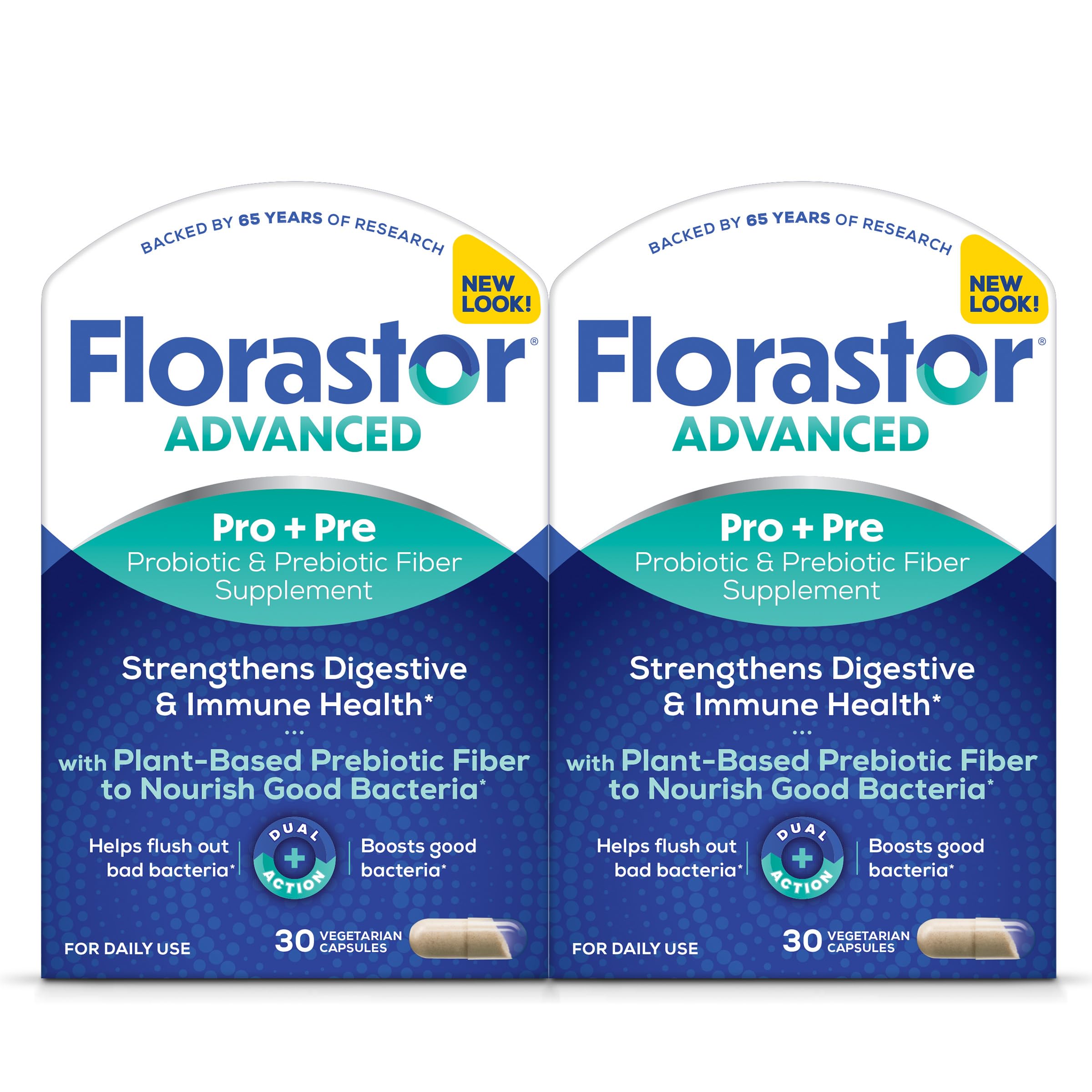Florastor Select Pro+ daily capsules in a bottle supporting digestive balance