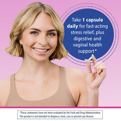 Florastor stress-relief L-theanine capsule close-up for non-drowsy calm.