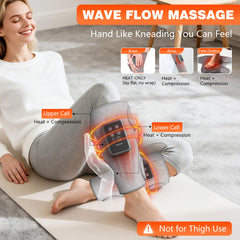 FLORAVIC calf massager with 3 modes for personalized relaxation sessions.