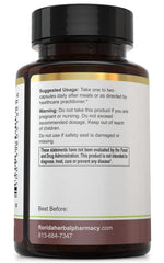 Florida Herbal Pharmacy chia seed extract capsules close-up for easy swallow.
