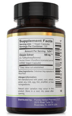 Florida Herbal Pharmacy Chrysin pack beside glass for easy daily intake