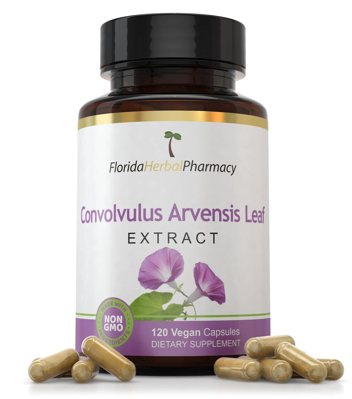 Florida Herbal Pharmacy Convolvulus arvensis leaf extract capsules for daily wellness support.