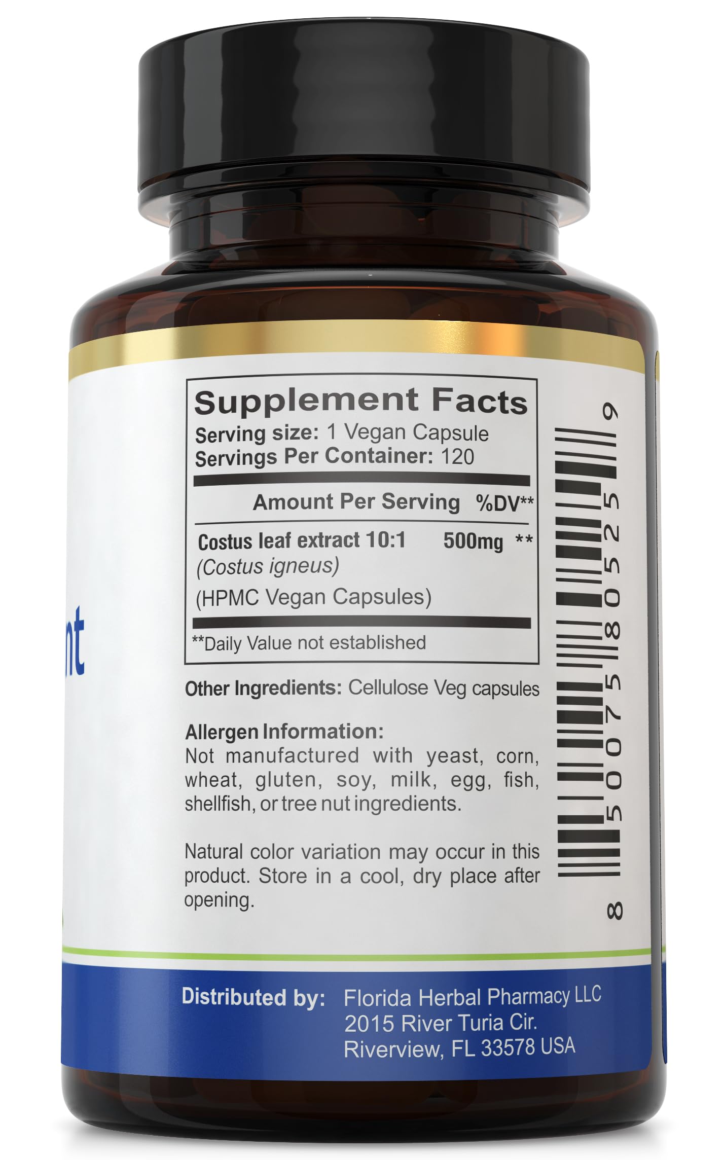 Florida Herbal Pharmacy daily dosage after meals illustration with after-meal use.