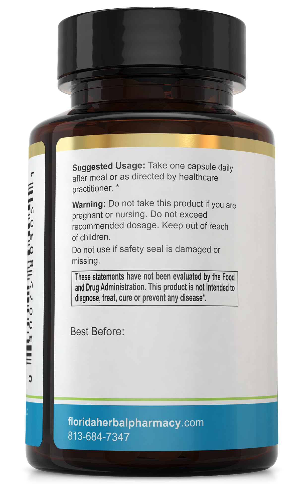 Florida Herbal Pharmacy Klamath algae capsules, easy daily dosage after meals for ongoing vitality.