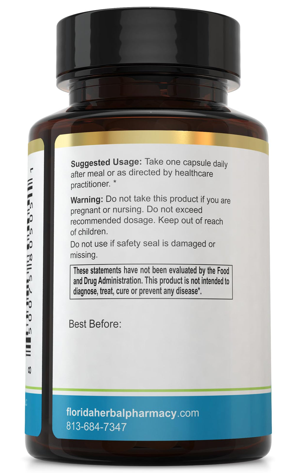 Florida Herbal Pharmacy Klamath algae capsules, easy daily dosage after meals for ongoing vitality.