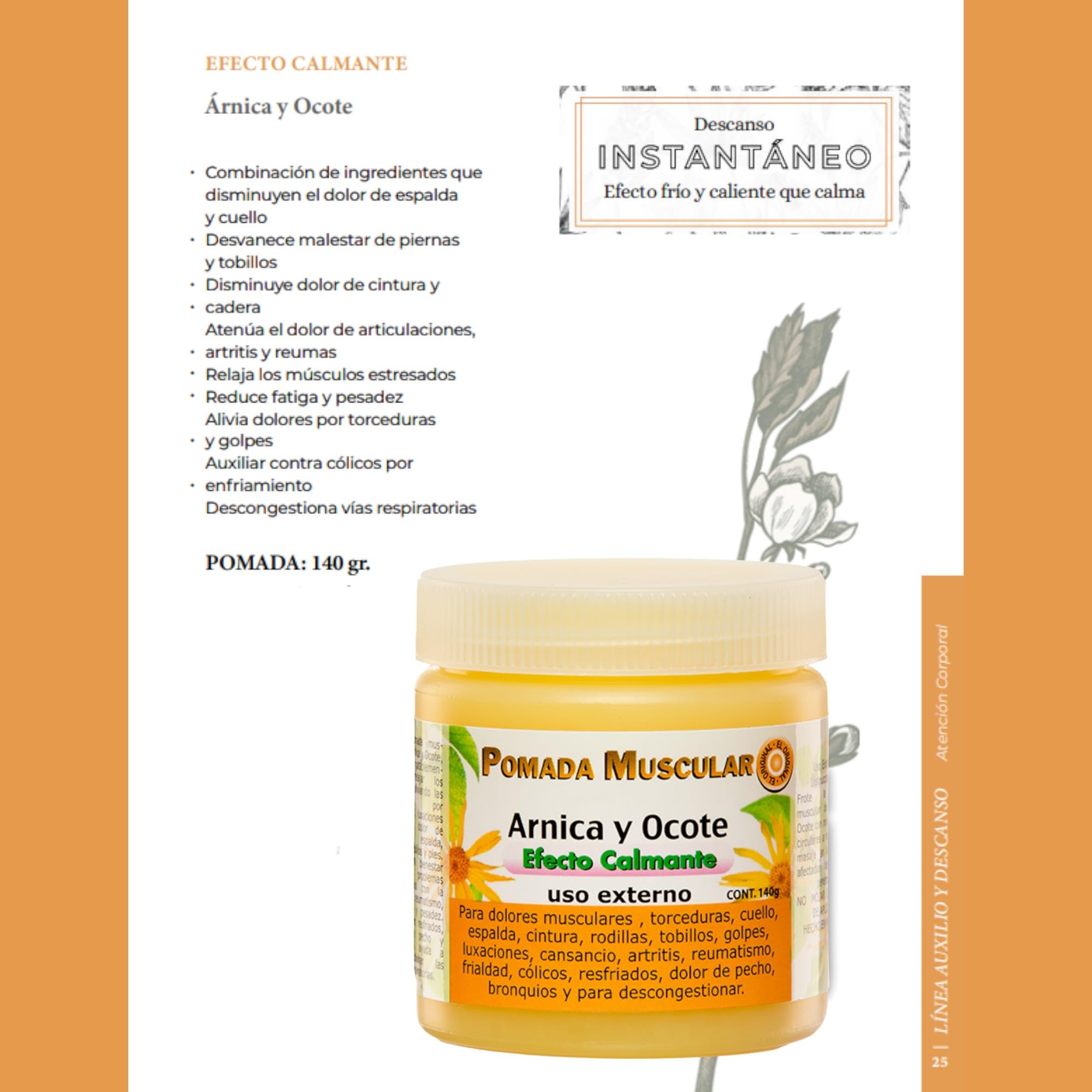 Back area treated with Florigan Arnica-Ocote for comfortable post-workout recovery.