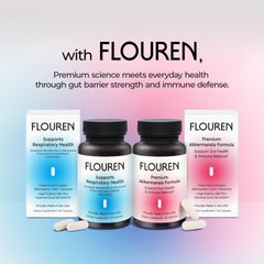 Flouren label highlights GRAS-certified ingredients and USA-made quality.