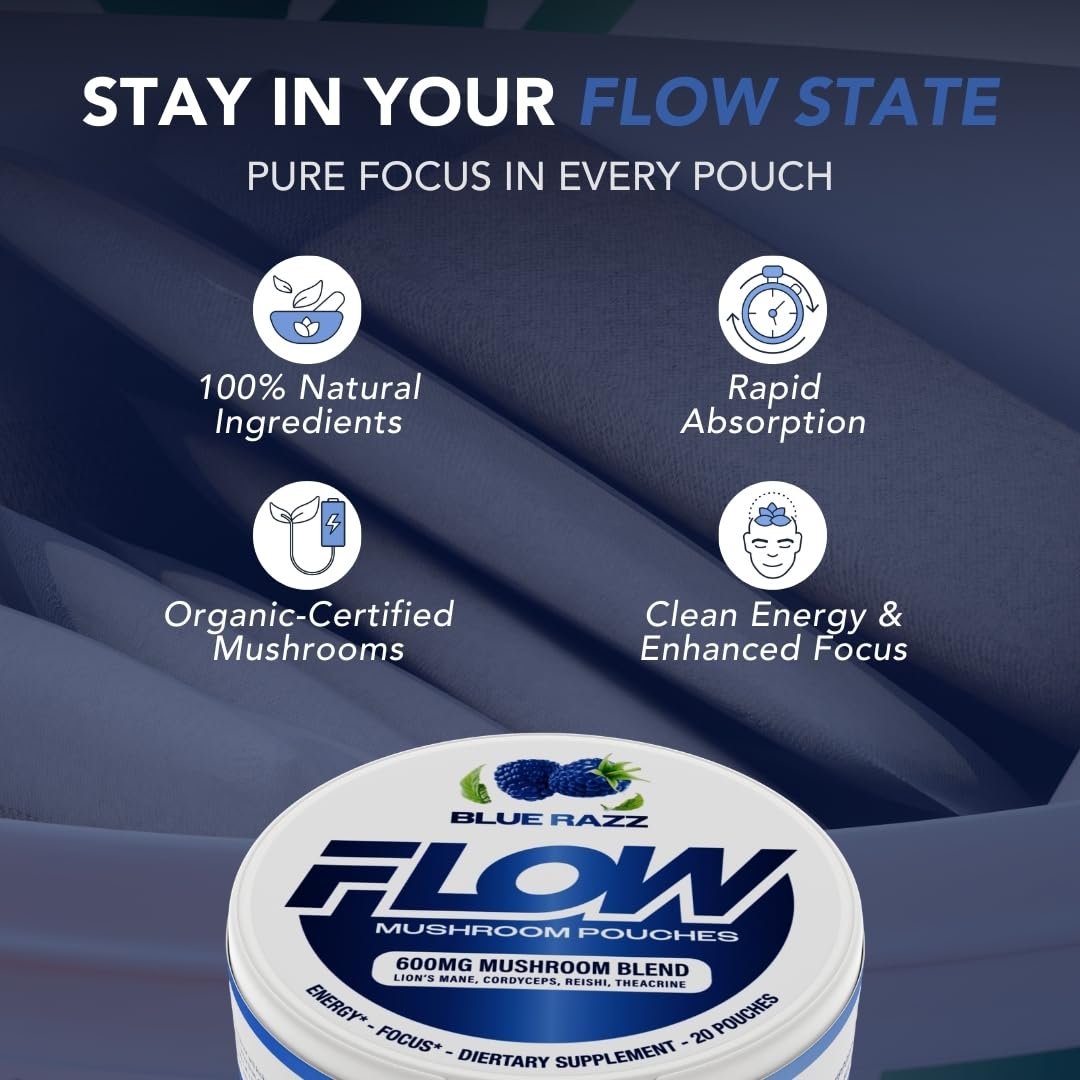 Flow Pouches in hand illustrate portable focus support for work or study