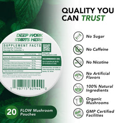 Flow Pouches wintergreen flavor conveys refreshing, caffeine-free lift