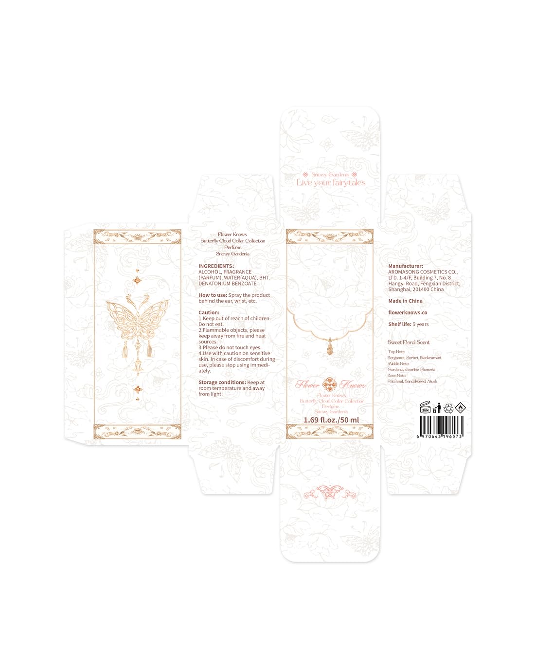 Flower Knows Ephemeral Dream bottle beside gift box, implying an elegant present