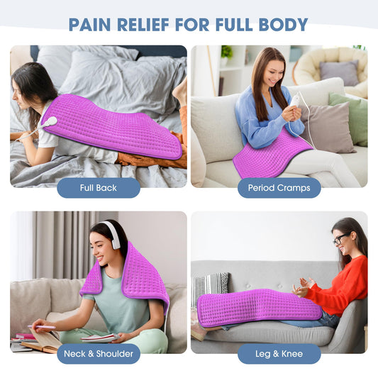 FluffyWarmth back and shoulder area pad delivers fast heat for sore muscles