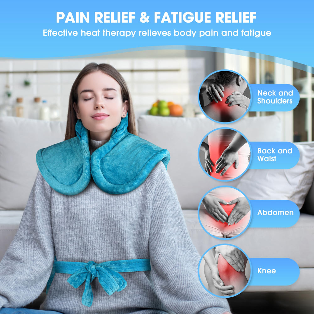 FluffyWarmth heating pad targeting back and waist for fatigue relief