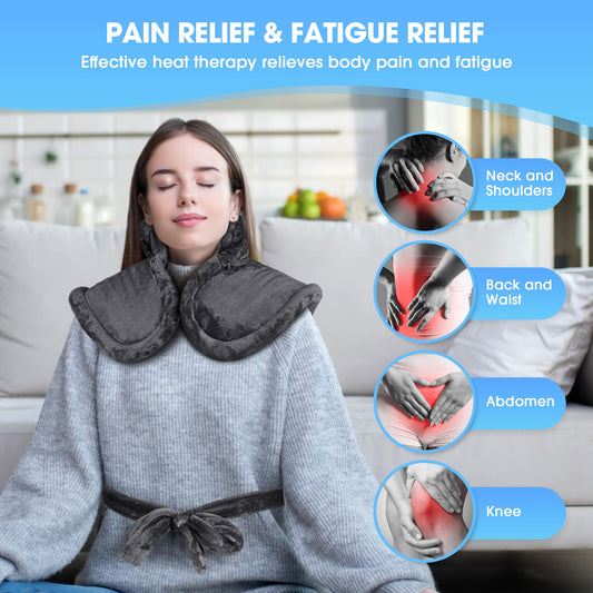 FluffyWarmth large back coverage pad delivering targeted heat therapy