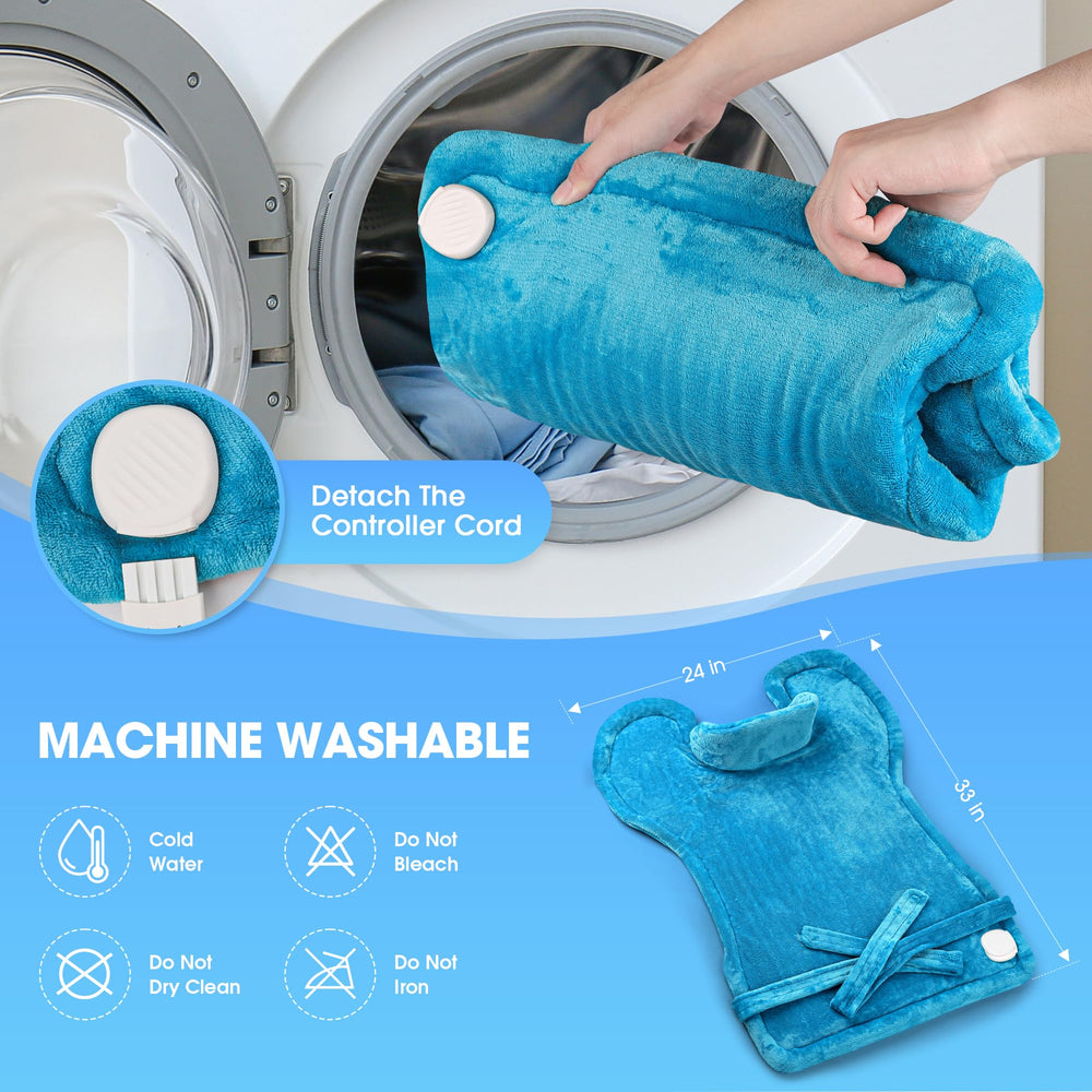 Washable cover with detached controller from FluffyWarmth heating pad