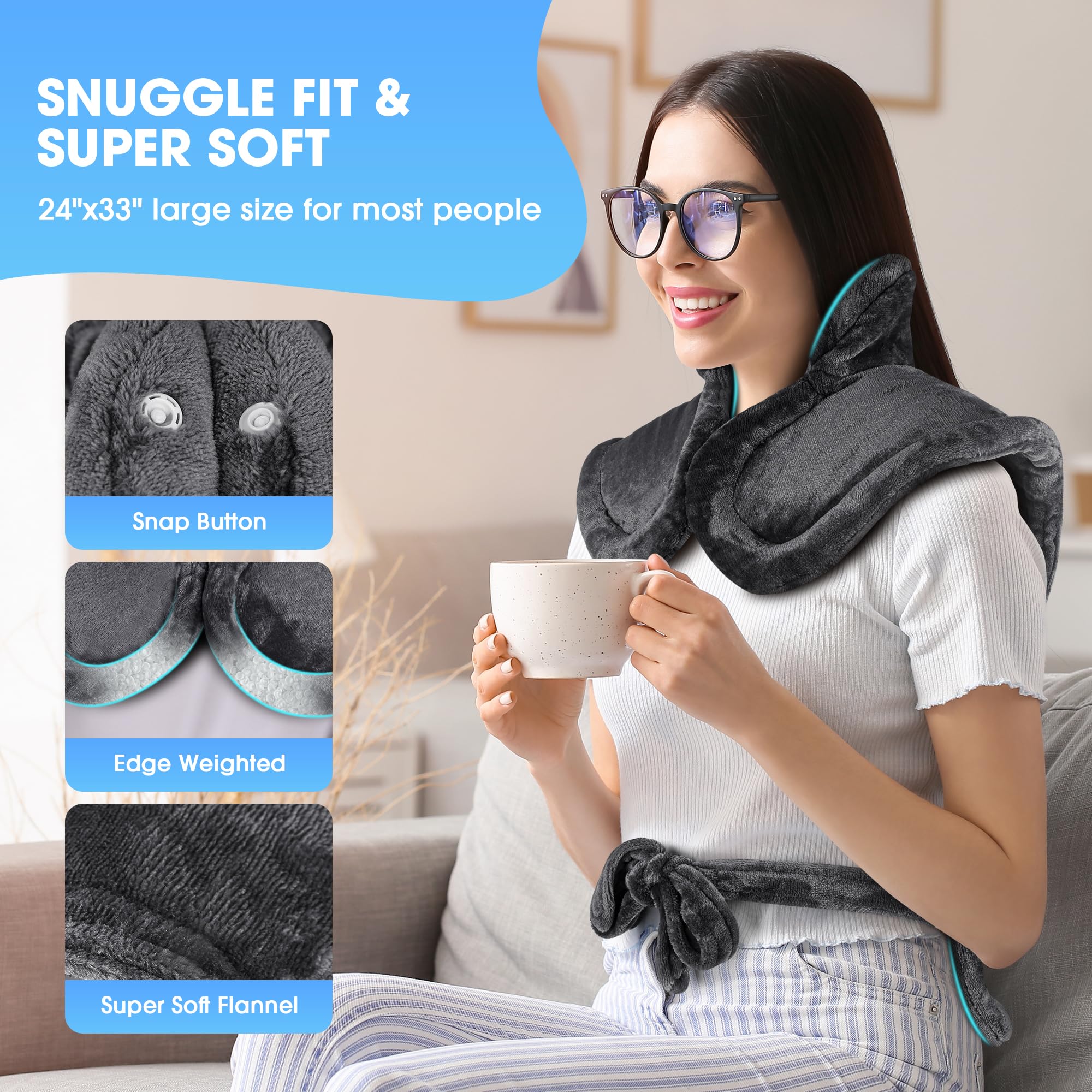 FluffyWarmth wearable controller with LED display for easy heat customization