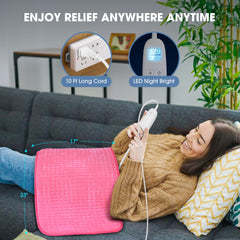 FluffyWarmth XXXL heating pad includes a 10 ft cord and LED controller