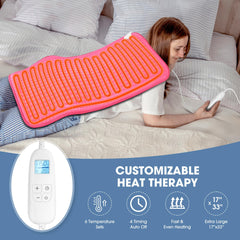 FluffyWarmth XXXL heating pad with 4 timer auto-off for convenient use