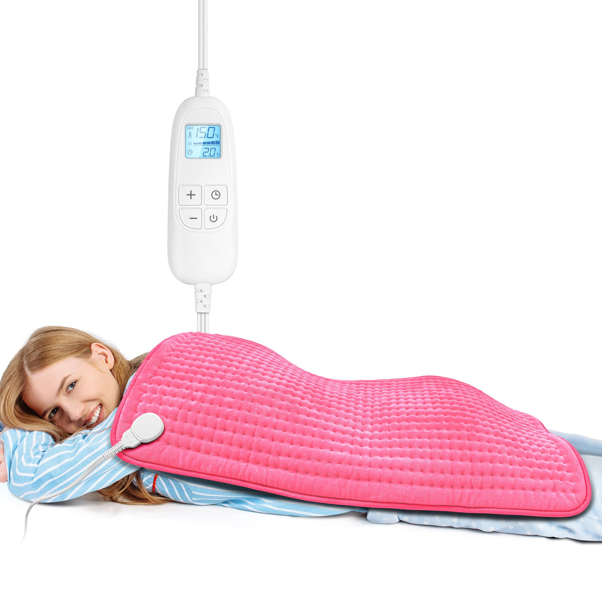 FluffyWarmth XXXL heating pad provides comprehensive back and full-body warmth