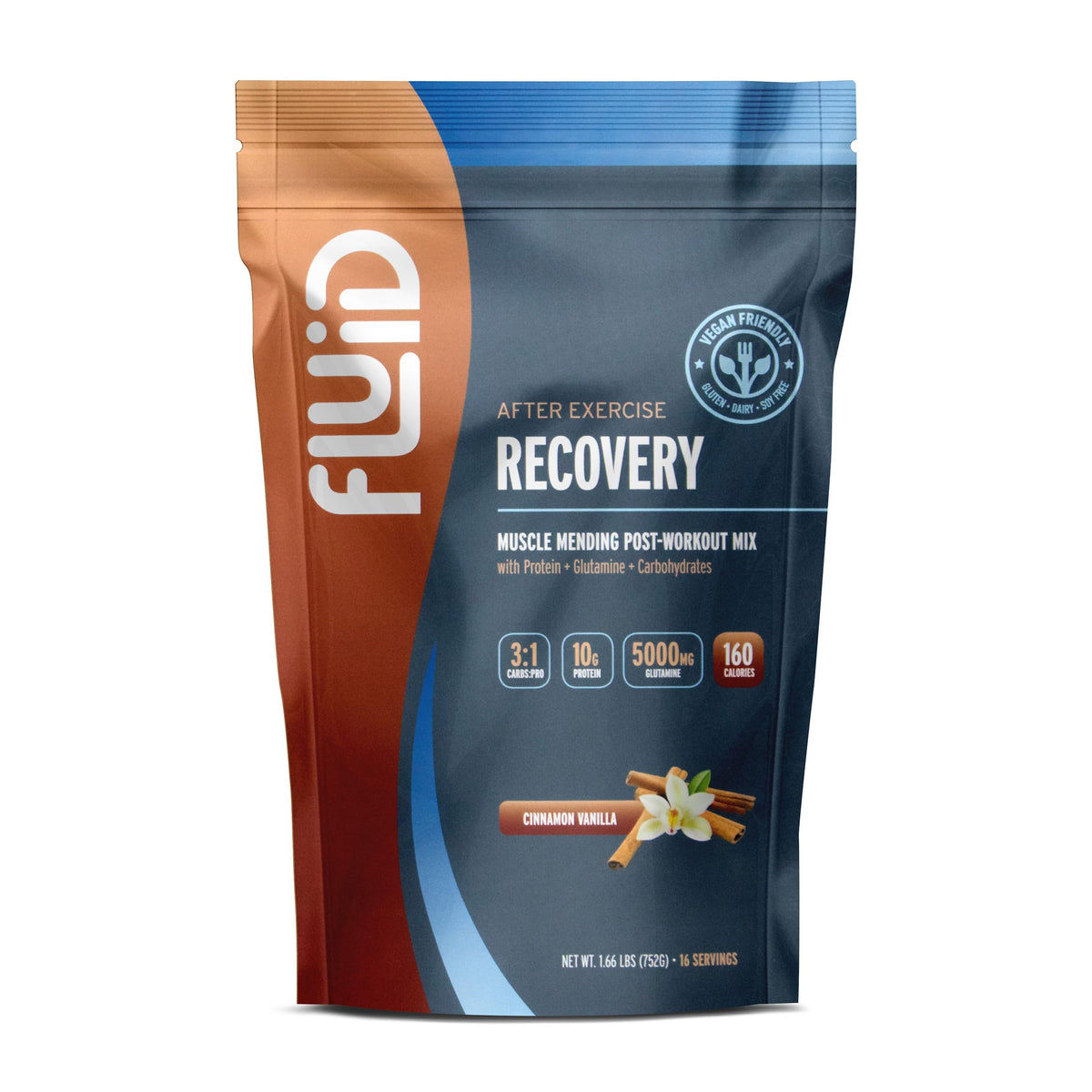 Fluid Recovery Cinnamon Vanilla bottle for post-workout refuel