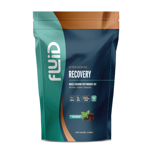 Fluid Recovery bottle – Mint Chocolate, convenient post-workout nutrition with electrolytes.