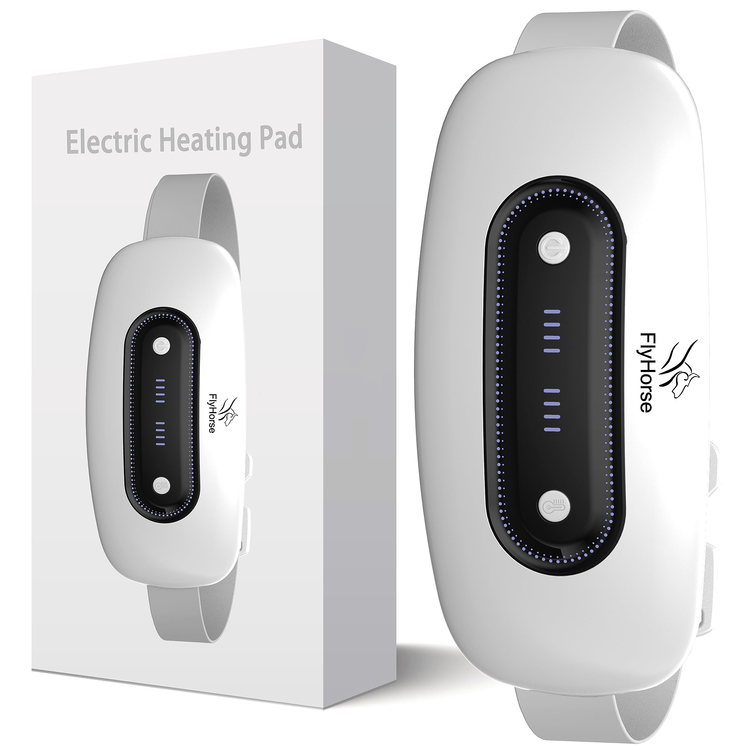 Flyhorse electric heating pad cordless design for portable warmth on the go.