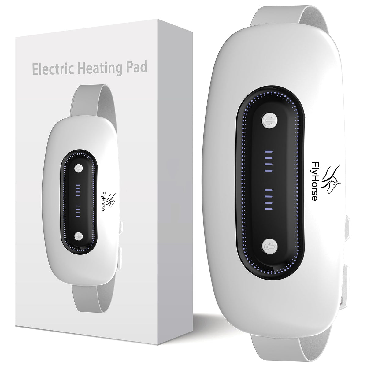 Flyhorse electric heating pad cordless design for portable warmth on the go.