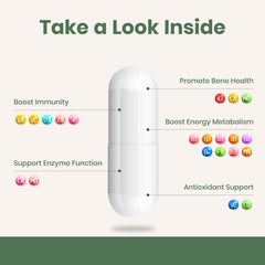 Flynew multivitamin bottle with glass illustrating daily health routine