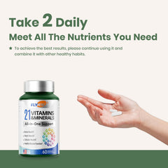 Flynew 21in1 ingredient icons indicate comprehensive nutrient coverage
