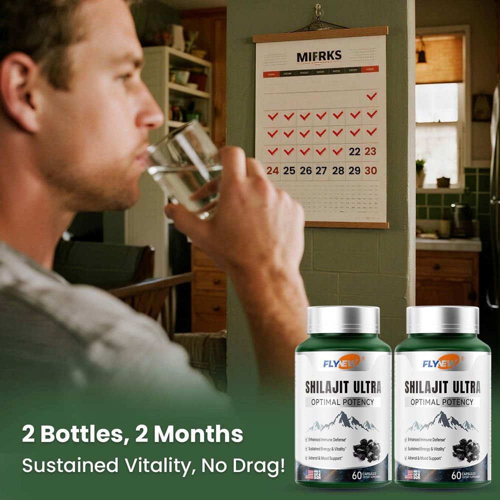 Flynew Shilajit with 50 percent fulvic acid for enhanced nutrient delivery.