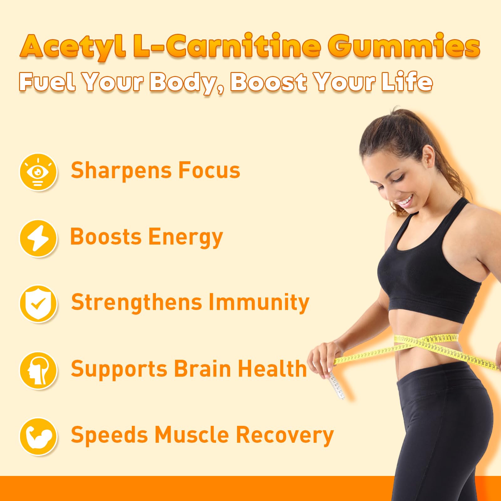 Flyrocer acetyl L-Carnitine gummies 2-pack display for daily convenience.