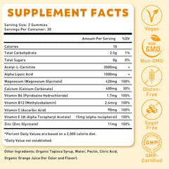 Flyrocer gummies closeup orange flavor highlighting brain-friendly support.