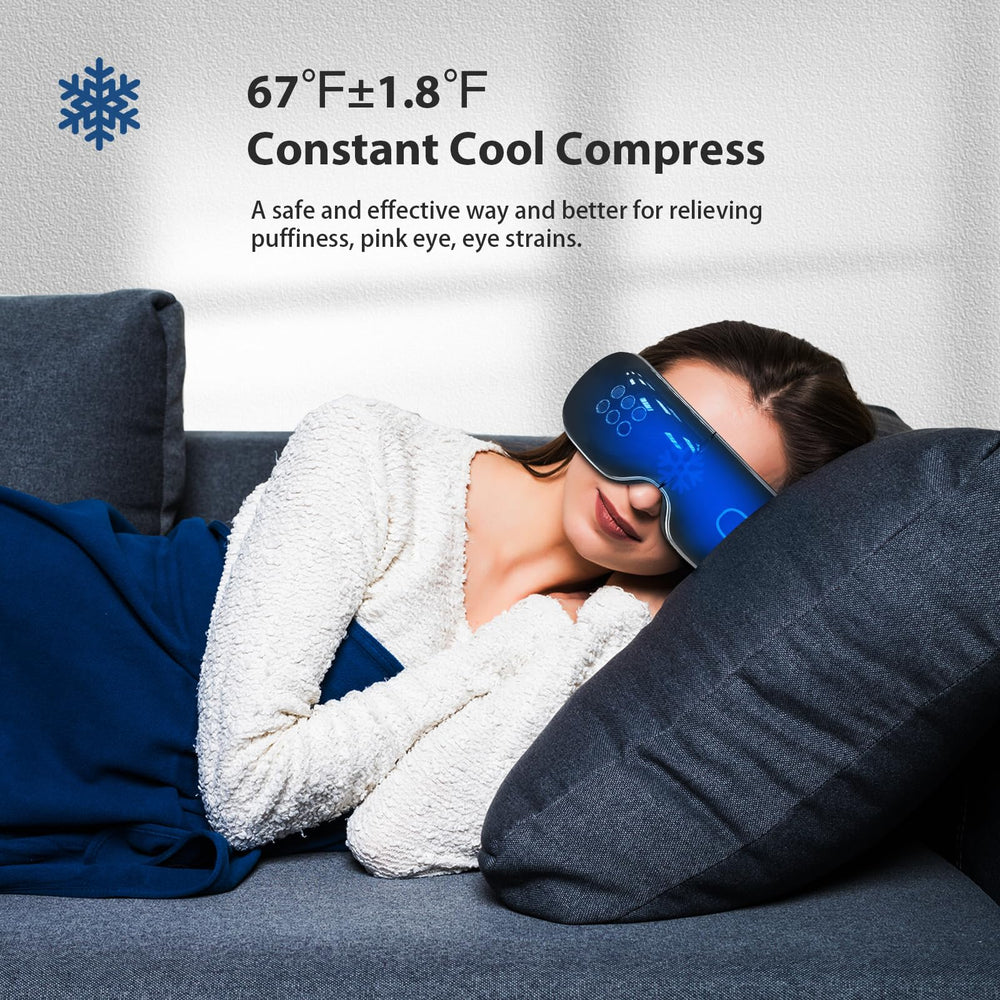 fmlave eye massager with bluetooth speaker enables music while you unwind