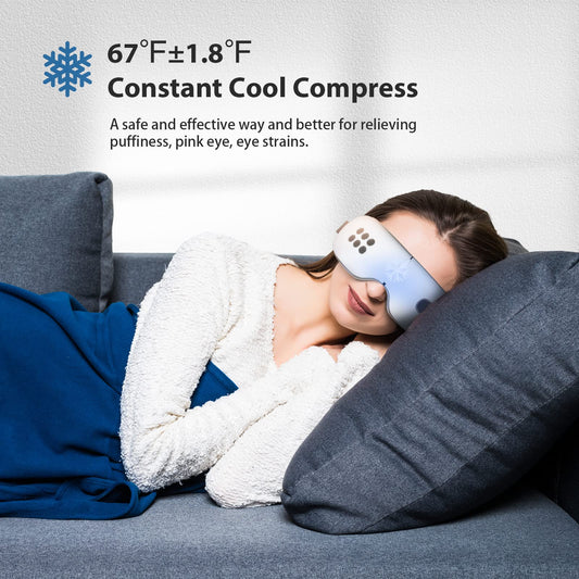 fmlave eye massager with cooling to refresh tired eyes after screen time