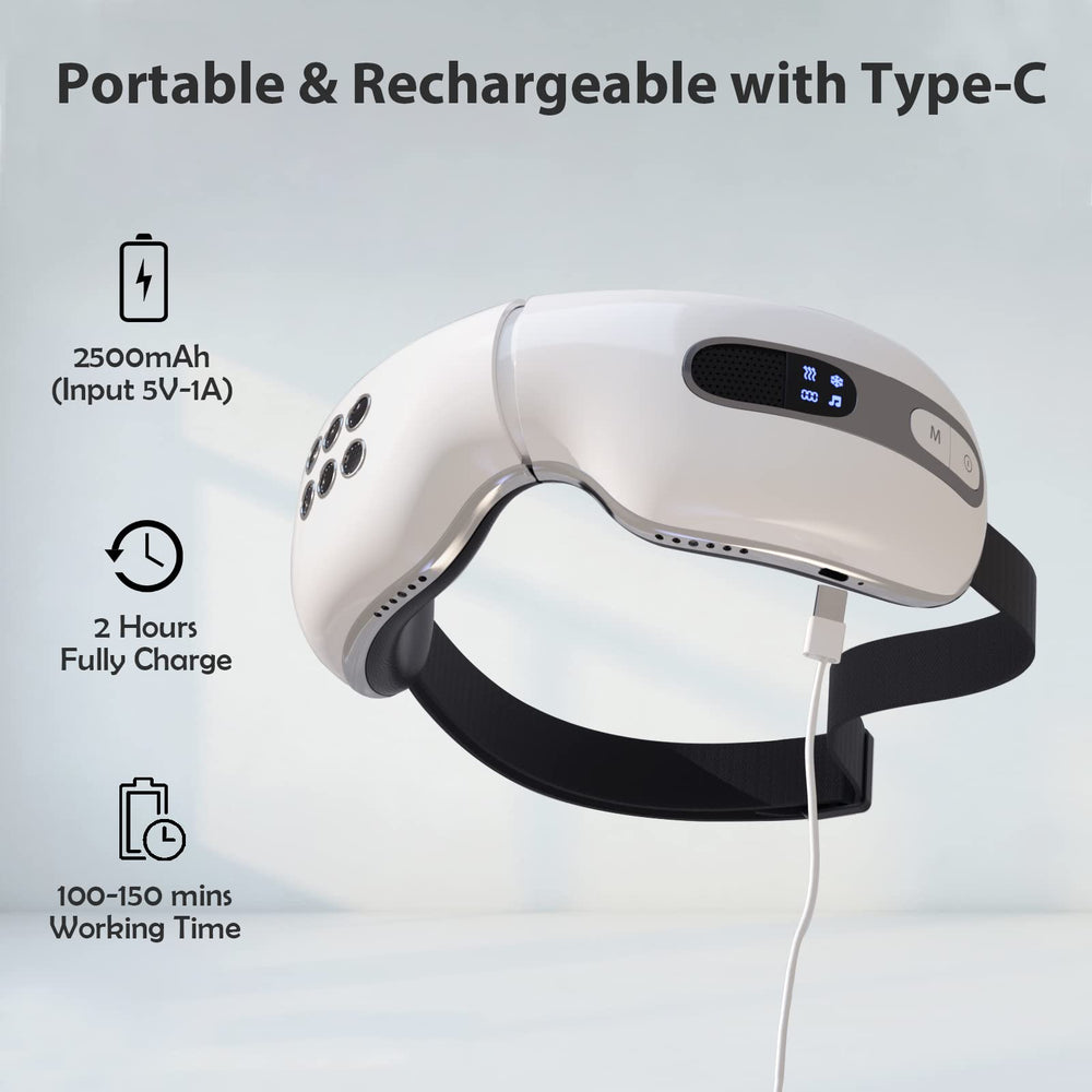 fmlave eye massager ergonomic design fits most faces comfortably